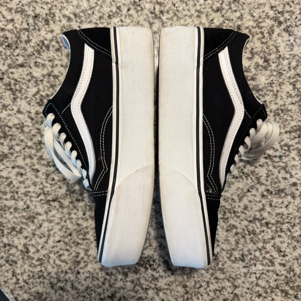 Vans Old Skool Stackform Classic Black and White Suede Sneakers - Picture 5 of 9